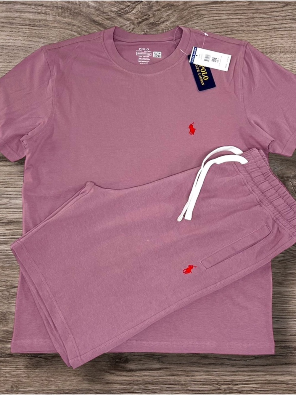 Polo by Ralph Lauren Men’s Muave Rose Shorts Set